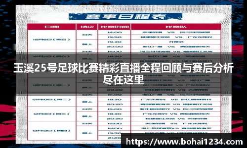 玉溪25号足球比赛精彩直播全程回顾与赛后分析尽在这里